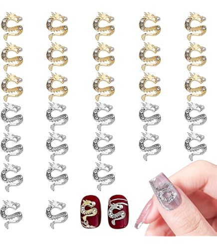 Amazon.co.jp: MAEXUS ネイルパーツ 龍 3D立体デコパーツ 12個入り